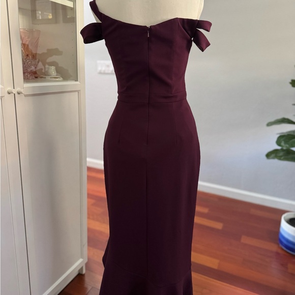 Xcape Off Shoulder Purple Dress - Picture 7 of 9